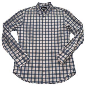 Bonobos Shirt Mens Size L Pink Blue Plaid Tailored Fit Cotton Button Up L/S READ